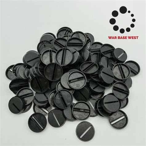 Lot Of 100 25mm Round Slot Bases For Warhammer 40k & AoS .